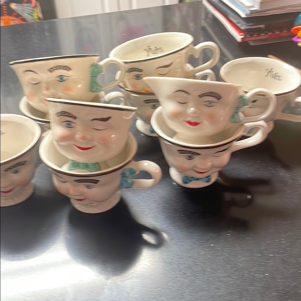 Vintage 1996 Coffee cups and Sugar and Creamer set.
